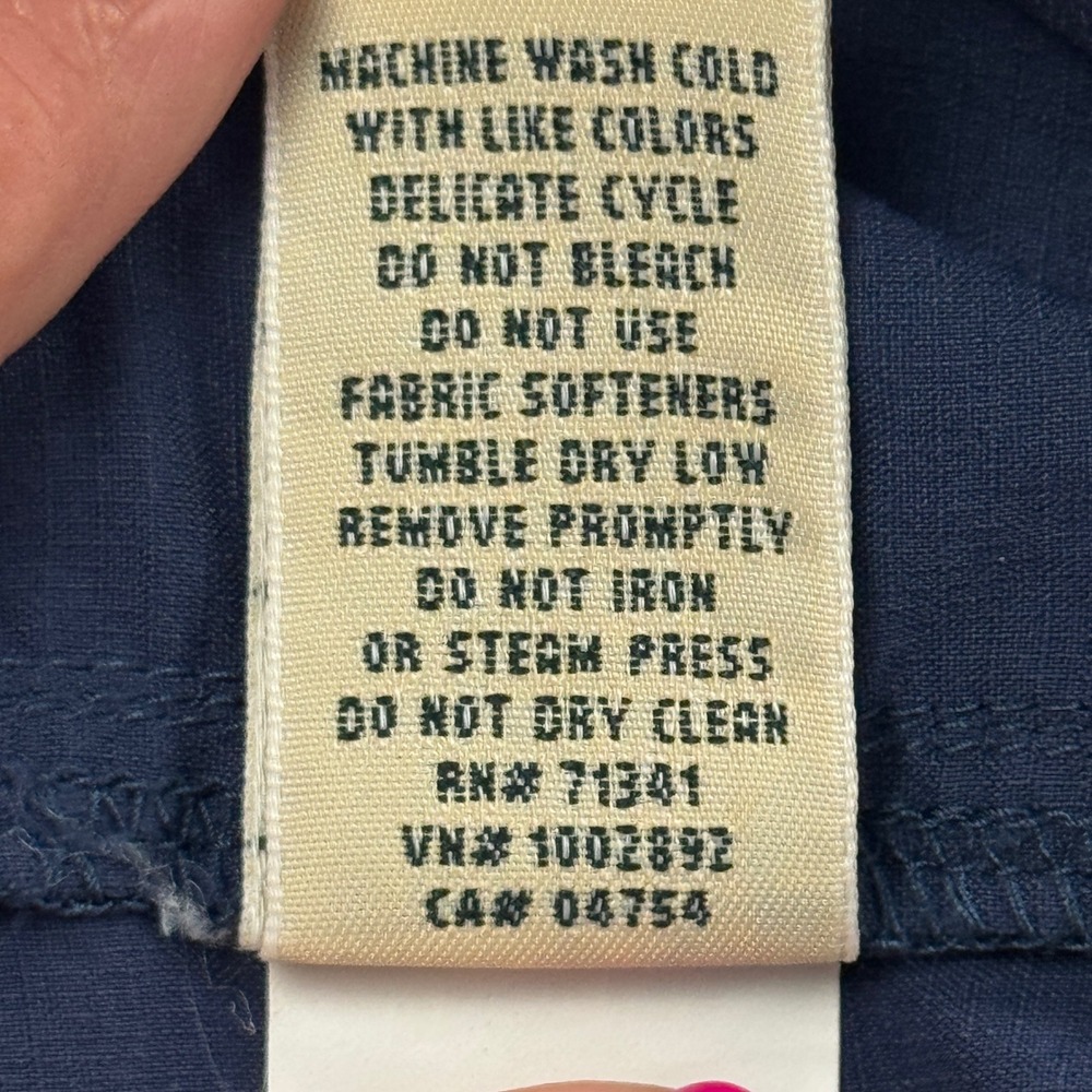 L.L. Bean Mens XL Navy Blue‎ Ripstop Cargo Pants Elastic Waist Hiking Outdoor - Picture 10 of 15